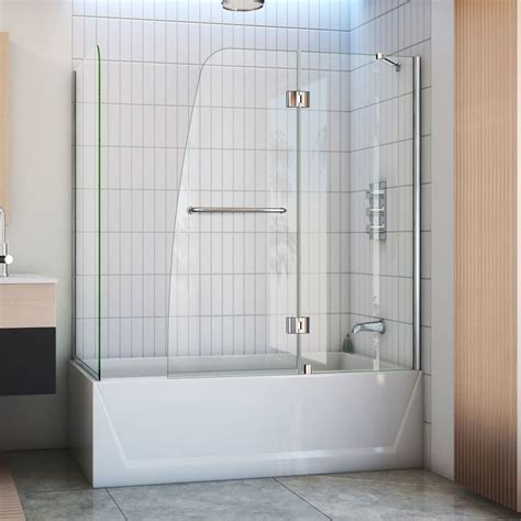 hinged frameless tub door|highest rated frameless shower doors.